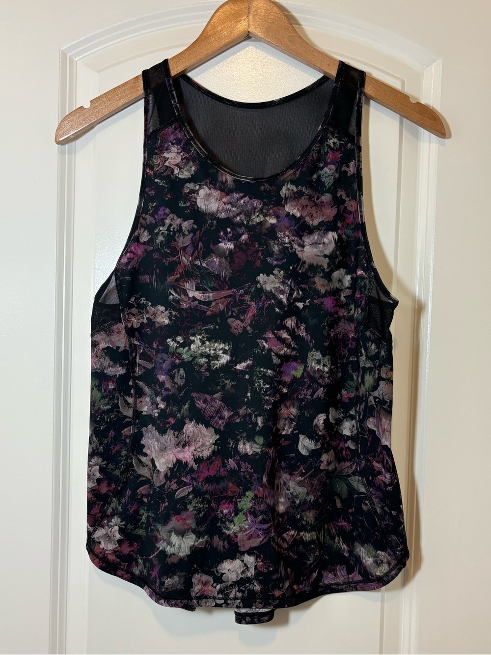 lululemon athletica Black Floral Racerback Tank